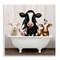 Stupell Industries Country Animals Farmhouse Claw Bathtub Wall Plaque Art